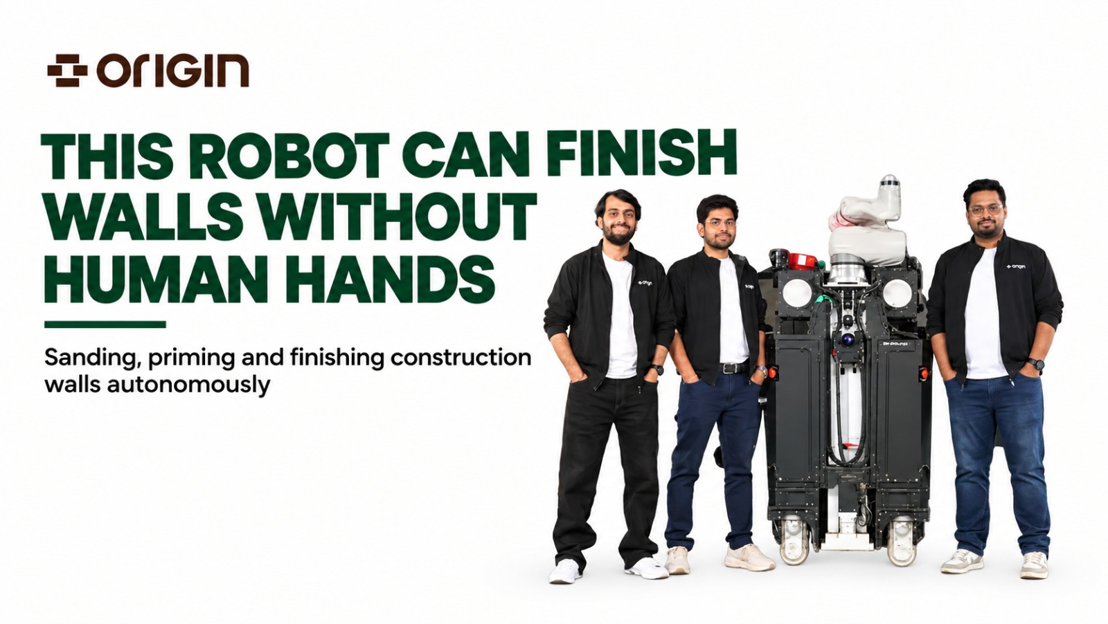 This Robot Can Sand, Prime and Finish Walls on a Construction Site