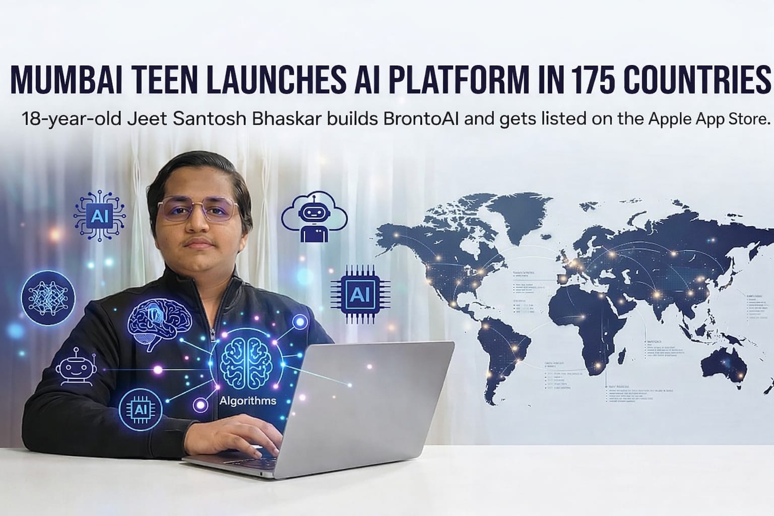 Teen Innovator from Mumbai Takes Indian AI Global with BrontoAI
