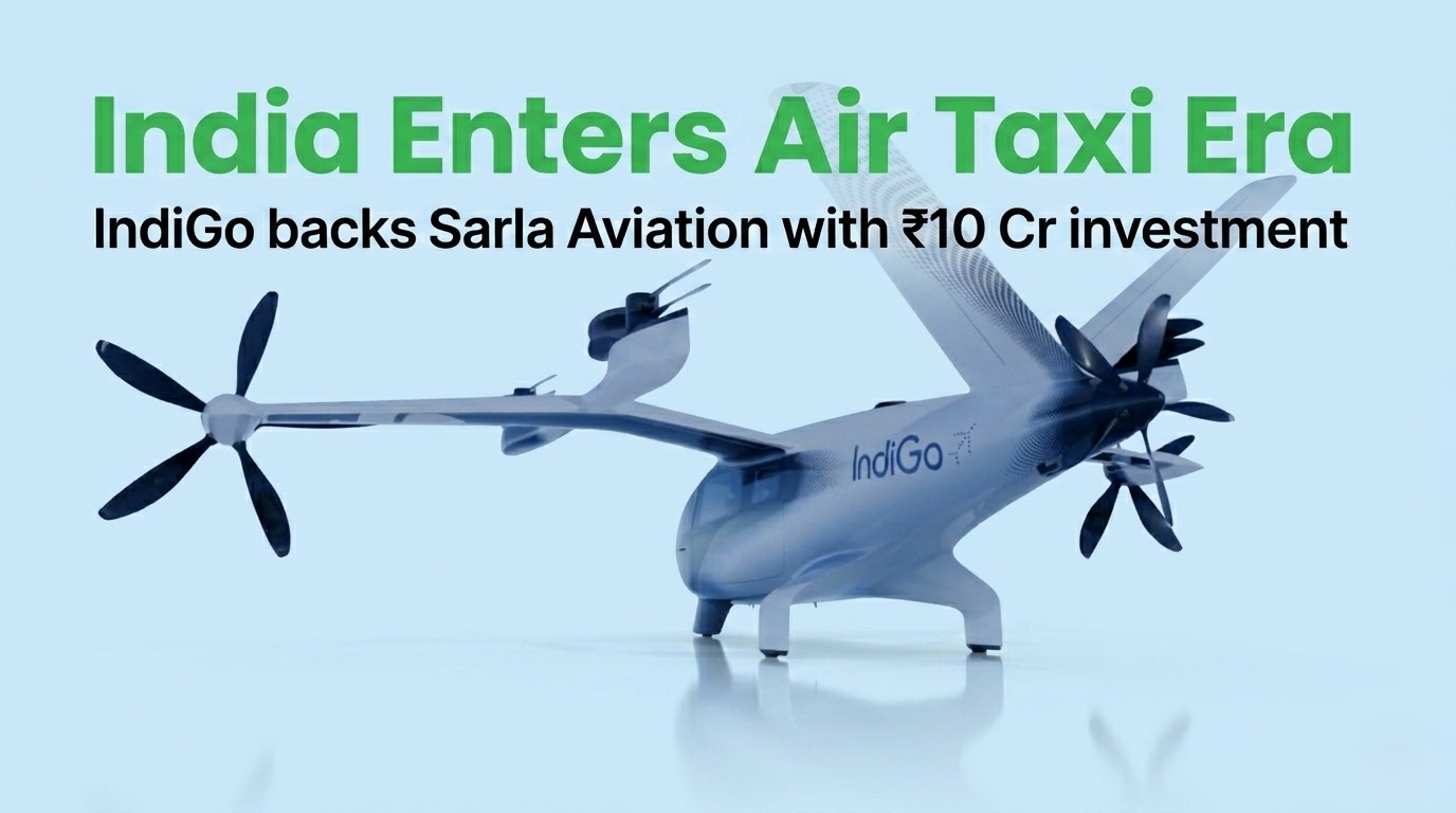 Taking Flight into the Future: IndiGo Backs Sarla Aviation to Enter India’s Air Taxi Race