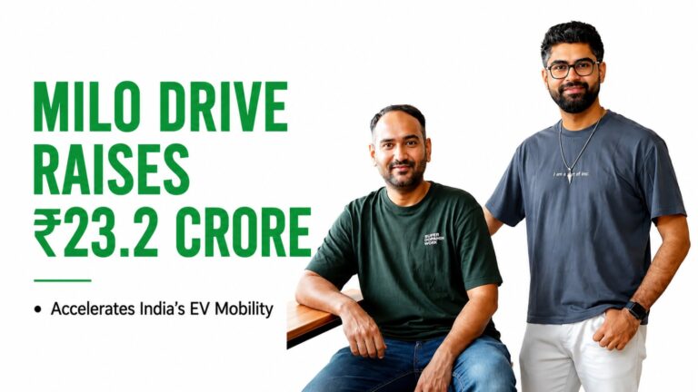 Milo Drive Secures ₹23.2 Crore Seed Funding to Accelerate India’s EV Mobility Revolution