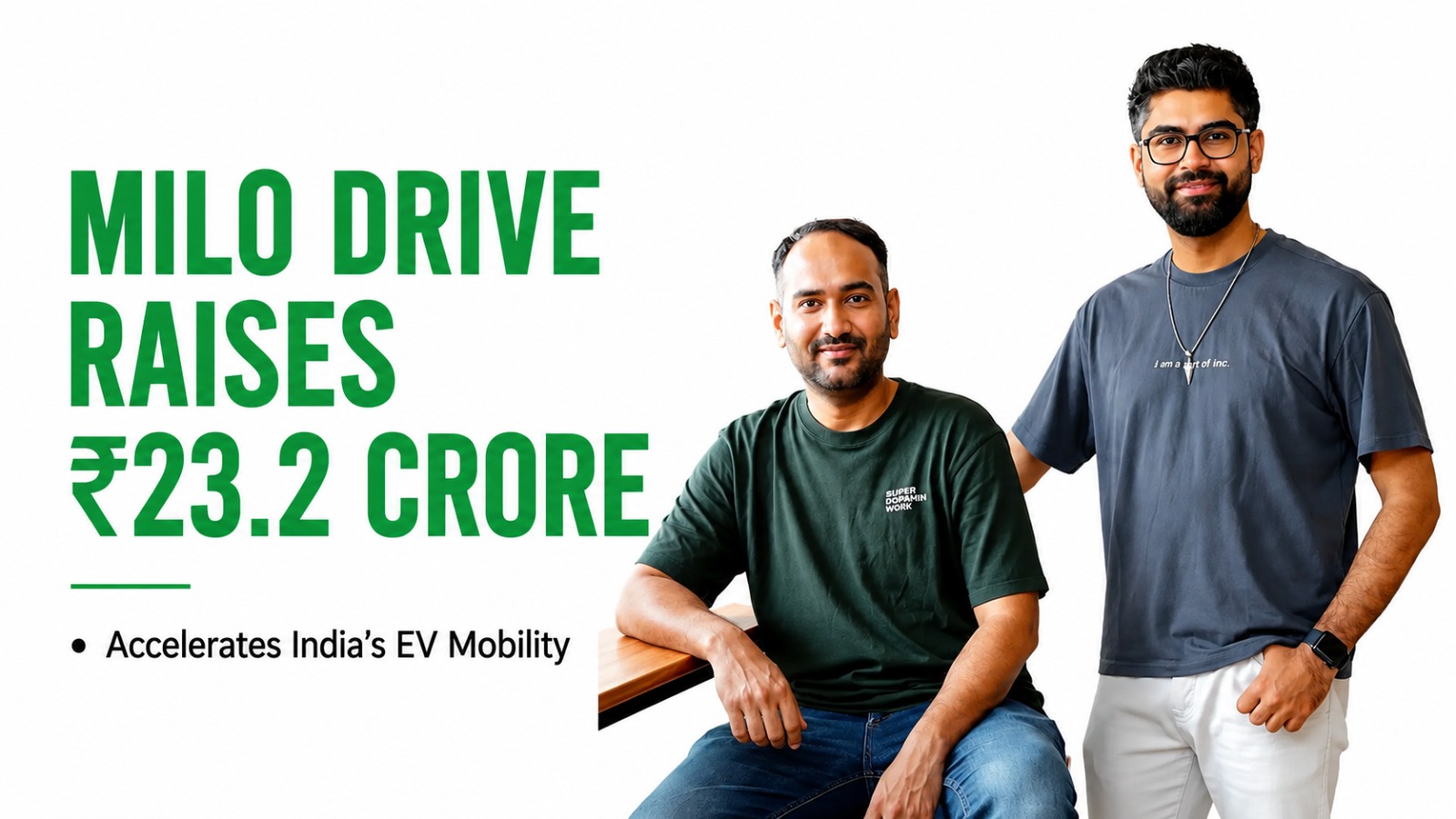 Milo Drive Secures ₹23.2 Crore Seed Funding to Accelerate India’s EV Mobility Revolution