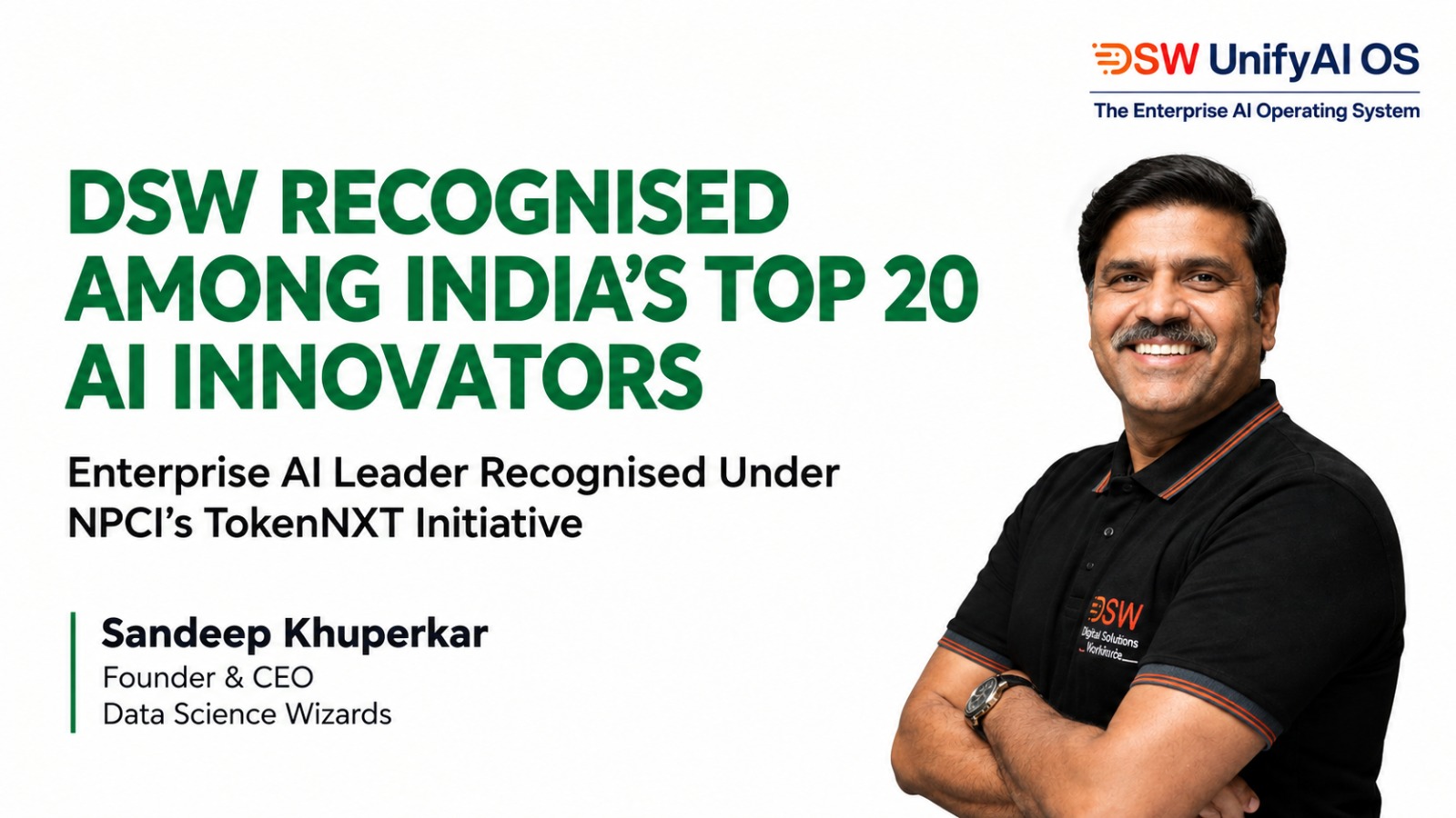 Data Science Wizards Makes India’s Top 20 AI Innovators List as Fintech Recognition Grows
